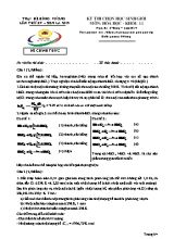 Đề thi học sinh giỏi trại hè Hùng Vương môn Hóa học Lớp 11 năm 2019 - Sở giáo dục và đào tạo Sơn La